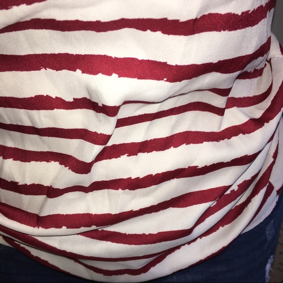 **PRICES NEGOTIABLE** red and white striped shirt - Picture 3 of 3